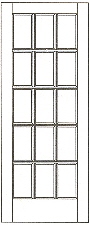 Divided light interior door